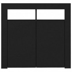 Sideboard mit LED-Leuchten Schwarz 80x35x75 cm