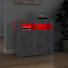 Sideboard mit LED-Leuchten Betongrau 80x35x75 cm