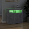 Sideboard mit LED-Leuchten Betongrau 80x35x75 cm