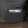 Sideboard mit LED-Leuchten Betongrau 80x35x75 cm