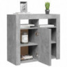 Sideboard mit LED-Leuchten Betongrau 80x35x75 cm