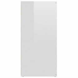 Sideboard Hochglanz-Weiß 80x36x75 cm Spanplatte