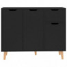 Sideboard Schwarz 90x30x72 cm Spanplatte