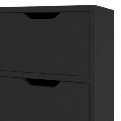 Sideboard Schwarz 90x30x72 cm Spanplatte