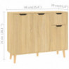 Sideboard Sonoma-Eiche 90x30x72 cm Spanplatte