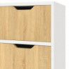 Sideboard Weiß und Sonoma-Eiche 90x30x72 cm Spanplatte