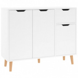 Sideboard Hochglanz-Weiß 90x30x72 cm Spanplatte