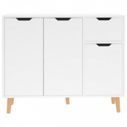 Sideboard Hochglanz-Weiß 90x30x72 cm Spanplatte