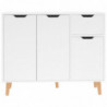 Sideboard Hochglanz-Weiß 90x30x72 cm Spanplatte