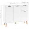 Sideboard Hochglanz-Weiß 90x30x72 cm Spanplatte