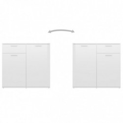 Sideboard Hochglanz-Weiß 160x36x75 cm Spanplatte