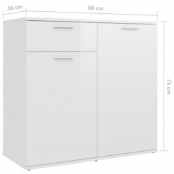Sideboard Hochglanz-Weiß 160x36x75 cm Spanplatte