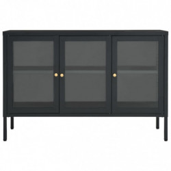 Sideboard Anthrazit 105x35x70 cm Stahl und Glas