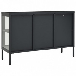 Sideboard Anthrazit 105x35x70 cm Stahl und Glas