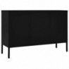 Sideboard Schwarz 105x35x70 cm Stahl und Hartglas