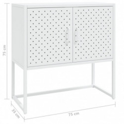 Sideboard Weiß 75x35x75 cm Stahl