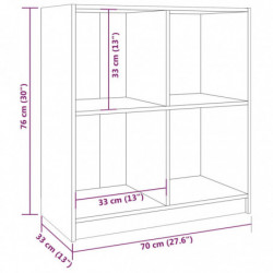 Sideboard Weiß 70x33x76 cm Massivholz Kiefer