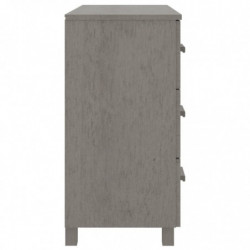 Sideboard Hellgrau 90x40x80 cm Massivholz Kiefer