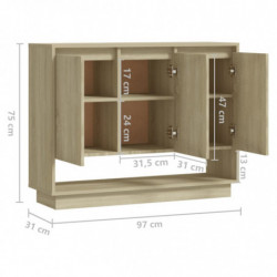 Sideboard Sonoma-Eiche 97x31x75 cm Spanplatte