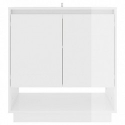 Sideboard Hochglanz-Weiß 70x41x75 cm Spanplatte