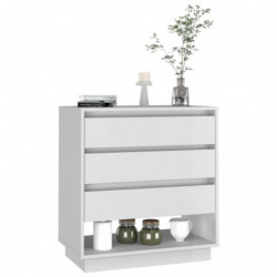 Sideboard Hochglanz-Weiß 70x41x75 cm Spanplatte