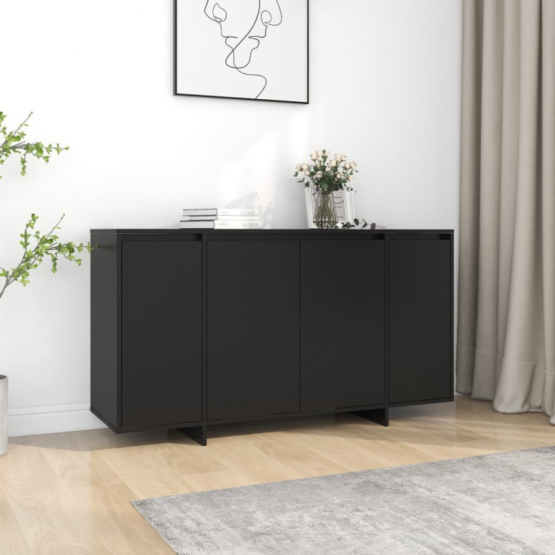 Sideboard Schwarz 135x41x75 cm Spanplatte