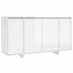 Sideboard Hochglanz-Weiß 135x41x75 cm Spanplatte