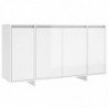 Sideboard Hochglanz-Weiß 135x41x75 cm Spanplatte