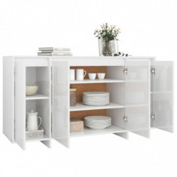 Sideboard Hochglanz-Weiß 135x41x75 cm Spanplatte