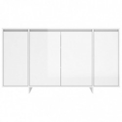 Sideboard Hochglanz-Weiß 135x41x75 cm Spanplatte