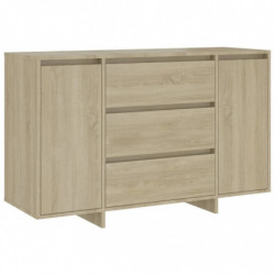 Sideboard mit 3 Schubladen Sonoma-Eiche 120x41x75 cm Spanplatte