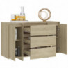 Sideboard mit 3 Schubladen Sonoma-Eiche 120x41x75 cm Spanplatte