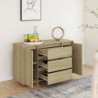 Sideboard mit 3 Schubladen Sonoma-Eiche 120x41x75 cm Spanplatte