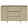 Sideboard mit 3 Schubladen Sonoma-Eiche 120x41x75 cm Spanplatte