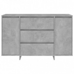 Sideboard mit 3 Schubladen Betongrau 120x41x75 cm Spanplatte