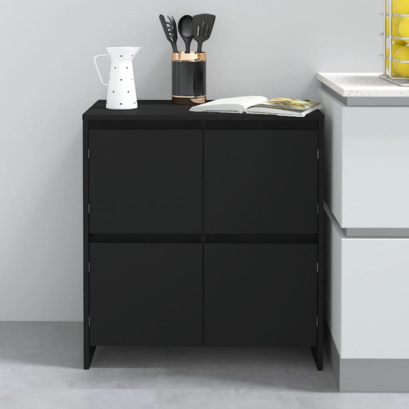 Sideboard Schwarz 70x41x75 cm Spanplatte