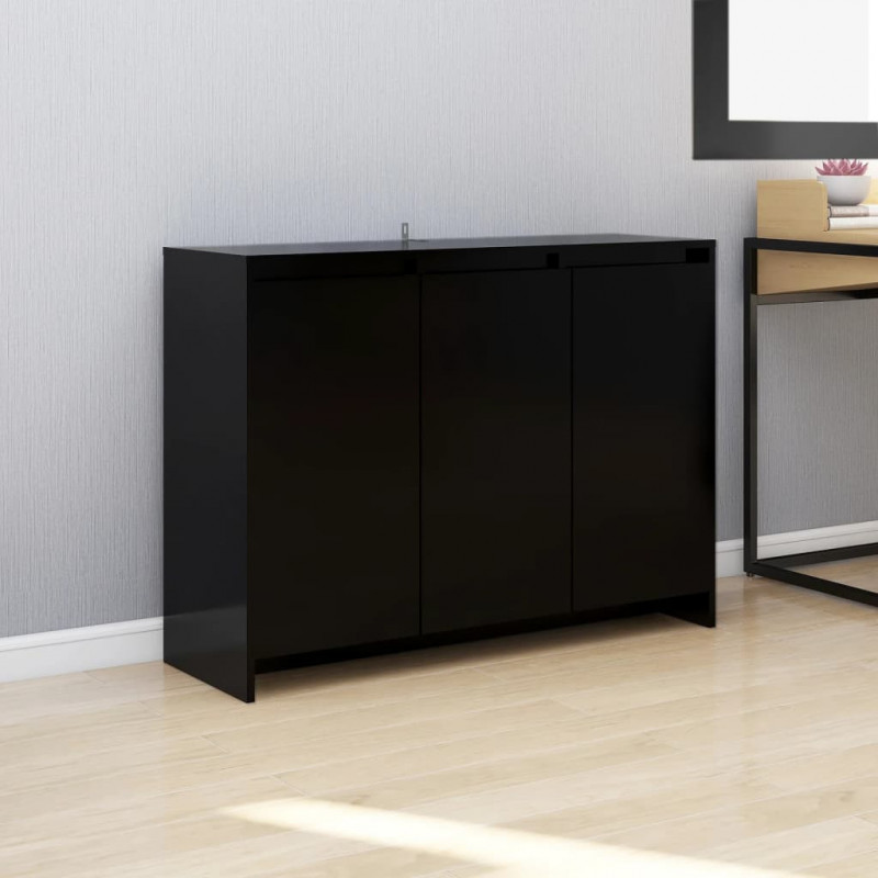 Sideboard Schwarz 102x33x75 cm Spanplatte