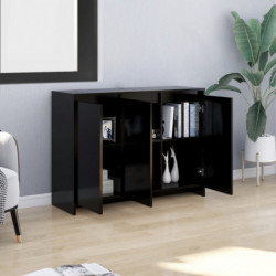 Sideboard Schwarz 102x33x75 cm Spanplatte