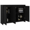 Sideboard Schwarz 102x33x75 cm Spanplatte