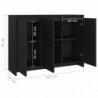 Sideboard Schwarz 102x33x75 cm Spanplatte