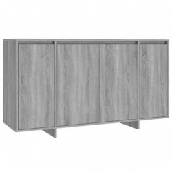 Sideboard Grau Sonoma 135x41x75 cm Spanplatte