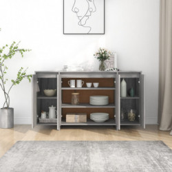 Sideboard Grau Sonoma 135x41x75 cm Spanplatte