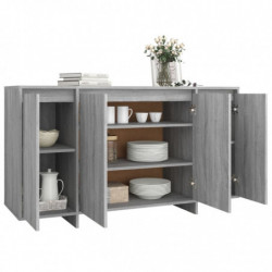 Sideboard Grau Sonoma 135x41x75 cm Spanplatte