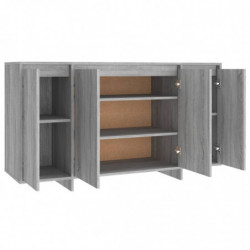 Sideboard Grau Sonoma 135x41x75 cm Spanplatte