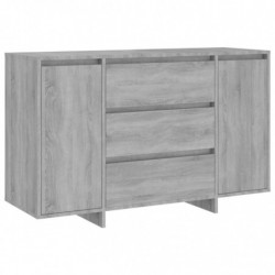 Sideboard mit 3 Schubladen Grau Sonoma 120x41x75 cm Spanplatte