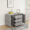 Sideboard mit 3 Schubladen Grau Sonoma 120x41x75 cm Spanplatte