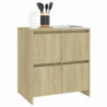 Sideboards 2 Stk. Sonoma-Eiche 70x41x75 cm Spanplatte