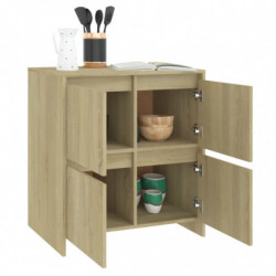 Sideboards 2 Stk. Sonoma-Eiche 70x41x75 cm Spanplatte