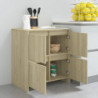 Sideboards 2 Stk. Sonoma-Eiche 70x41x75 cm Spanplatte