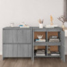 Sideboards 2 Stk. Grau Sonoma 70x41x75 cm Spanplatte